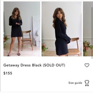 Djerf Avenue Gateway Dress in Black size M